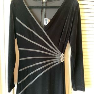TADASHI dress. Black stretch